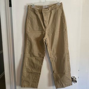 Everlane Straight Leg Crop - khaki size 8